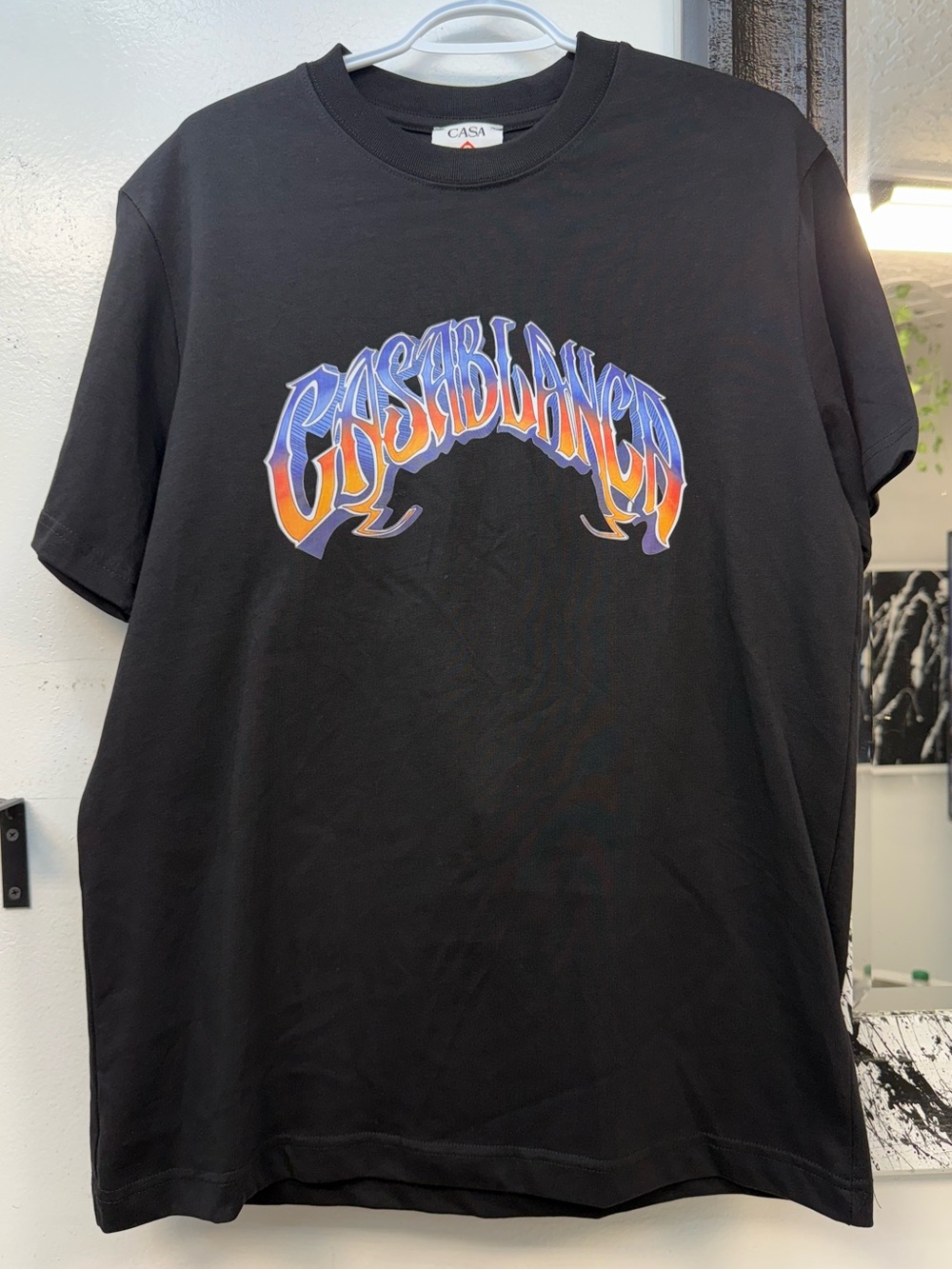 CASA Black Short-Sleeve Graphic Logo T-Shirt